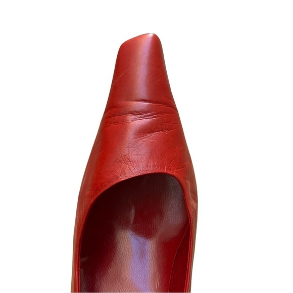 Prada leather kitten heel square toe single left shoe 39 - Picture 6 of 11